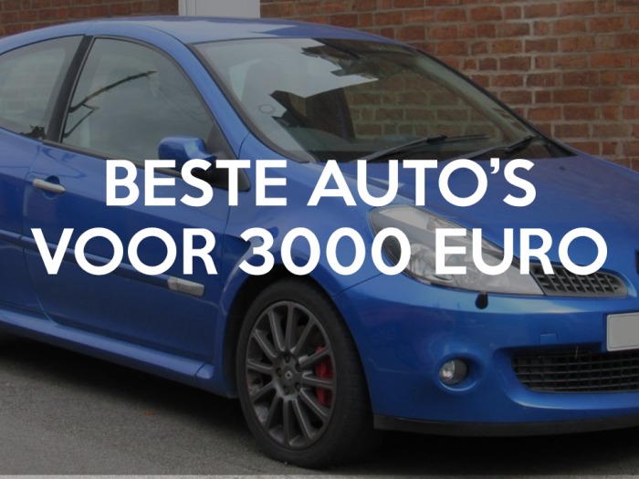 beste goedkope auto's voor 3000 euro